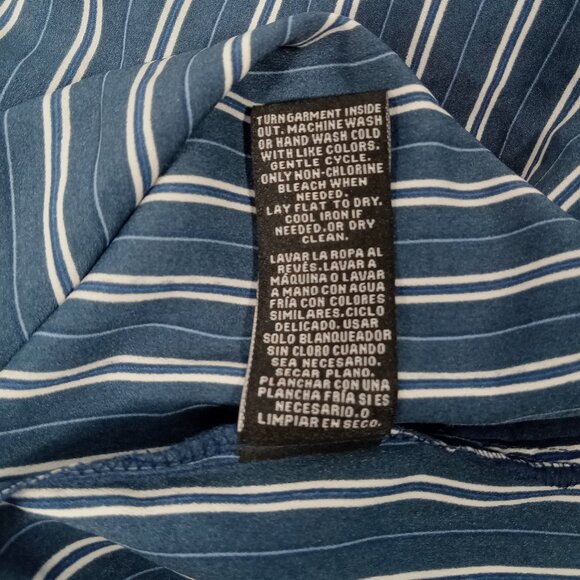 ZAC & RACHEL Women's Blue Striped Long Sleeve Button Front Shirt Size XL NWT - Picture 13 of 13